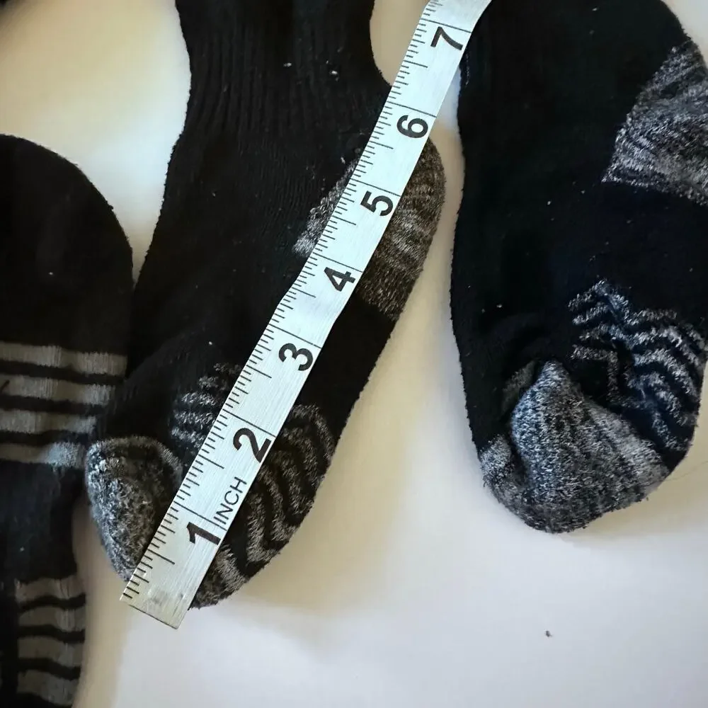 Boys Size Large Sock Bundle - Black and Red - 3 Pairs